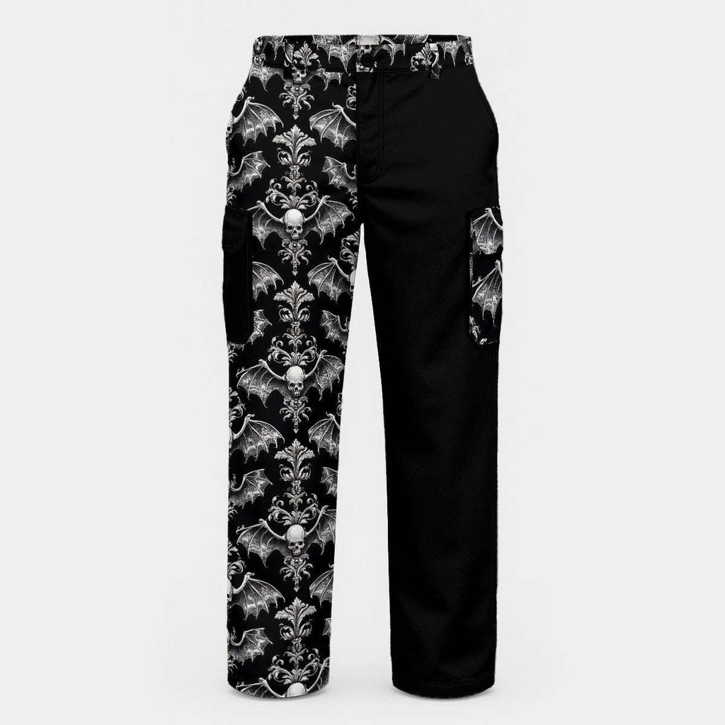 WREKED winged-skull printed cargo pants.