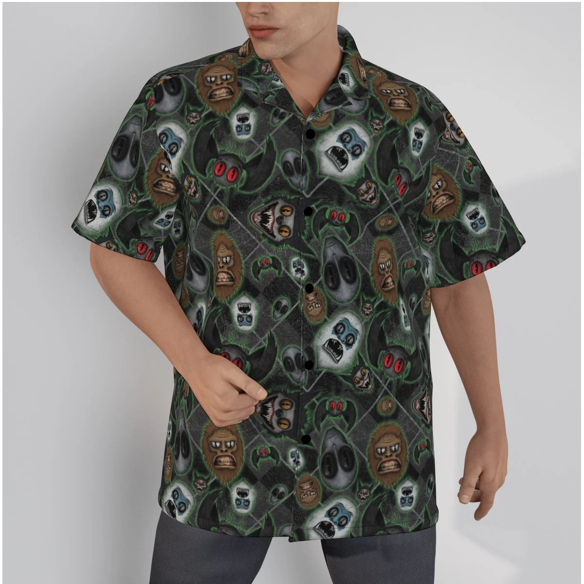Creeptoons Cryptid Cabana Artist Series Button-Up Shirt - ResirWrecked Costumes