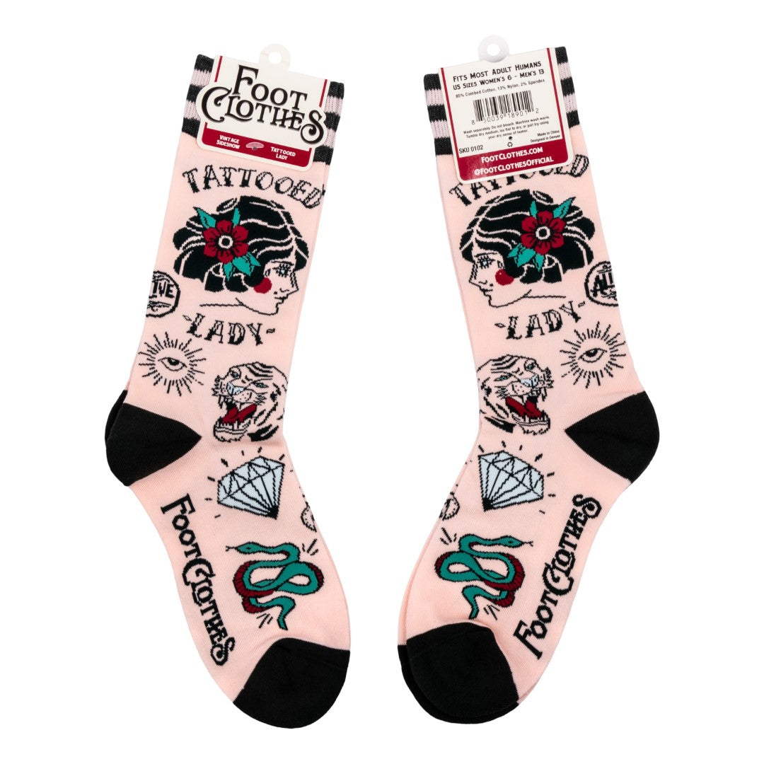 Tattooed Lady Crew Socks - ResirWrecked Costumes