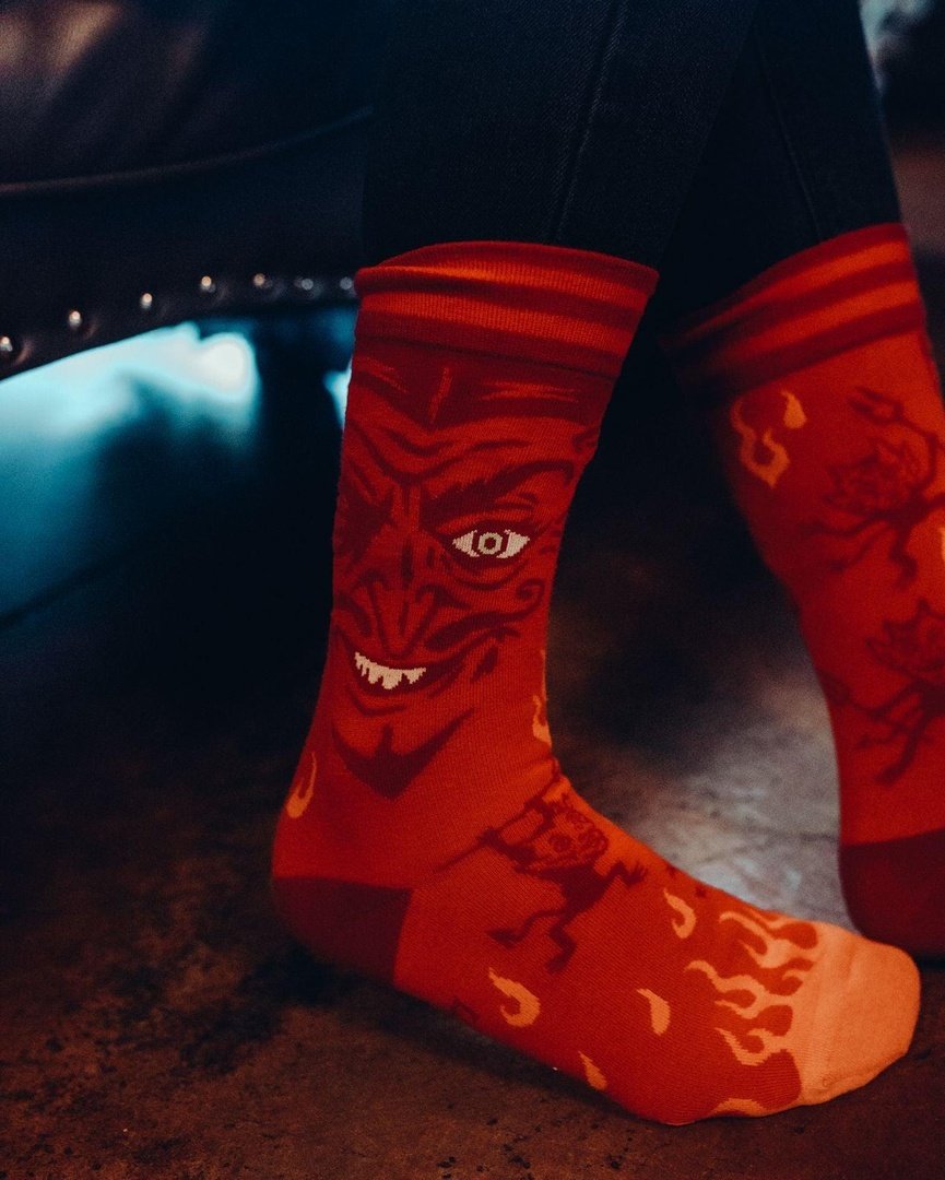 Vintage Devil Crew Socks - ResirWrecked Costumes