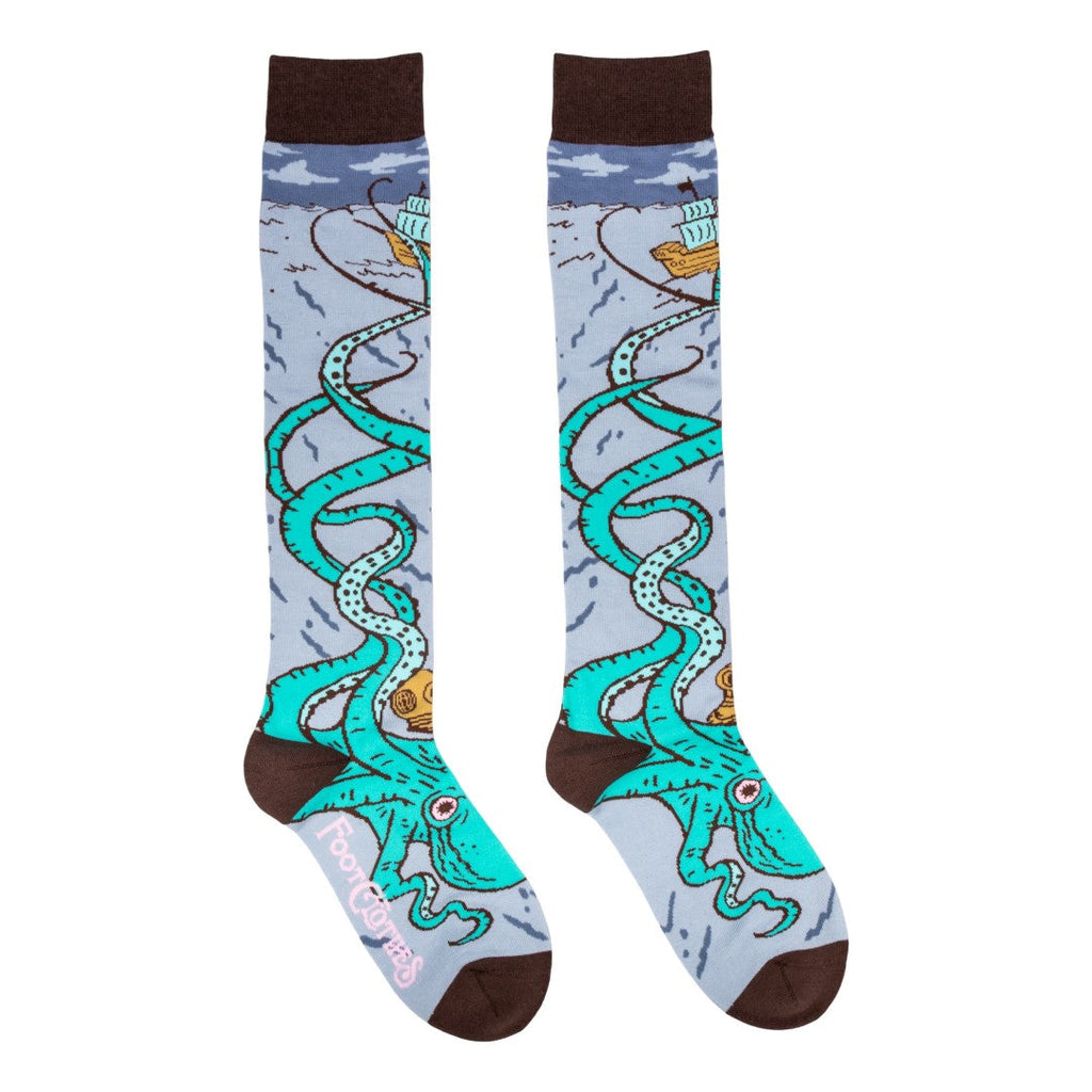 Attack of the Kraken knee-high socks.