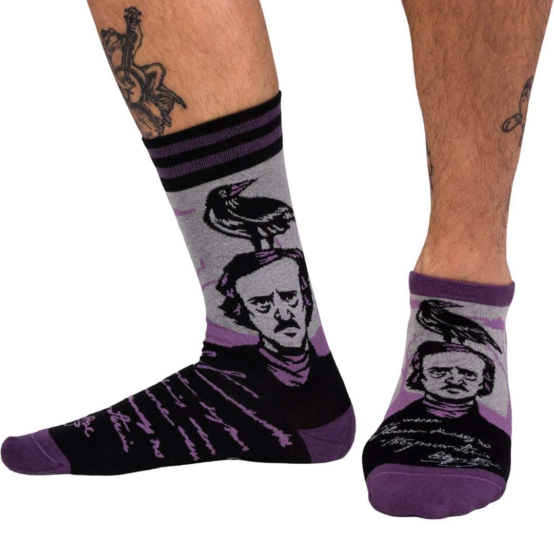 The Raven Poe Ankle and Crew Sock Pack | 2 Designs - ResirWrecked Costumes
