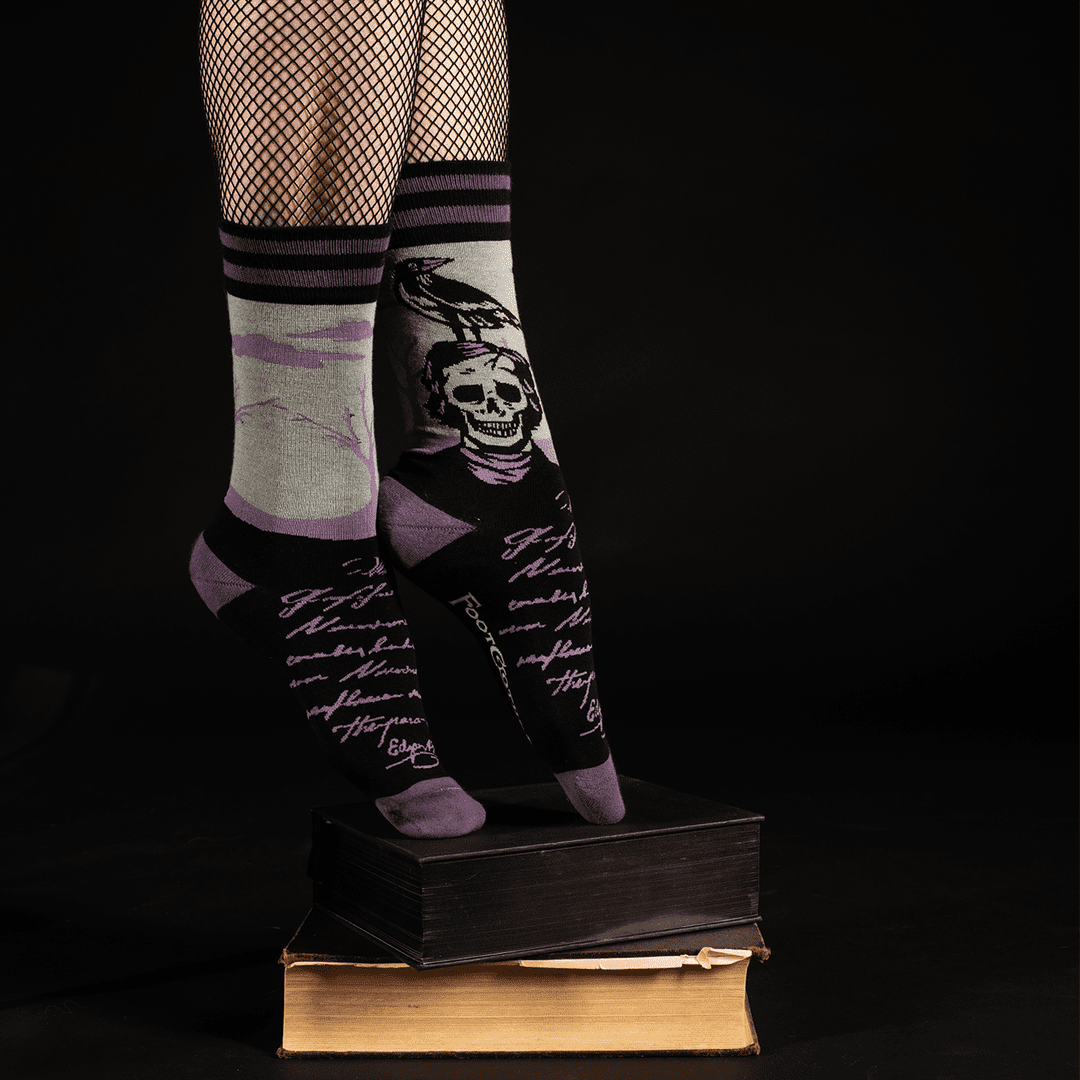 The Raven Poe Crew Socks - ResirWrecked Costumes