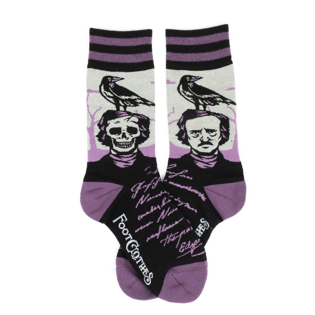 The Raven Poe Crew Socks - ResirWrecked Costumes