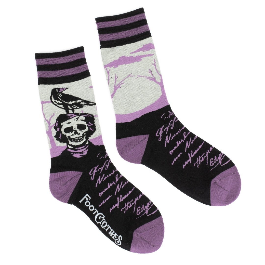 The Raven Poe Crew Socks - ResirWrecked Costumes