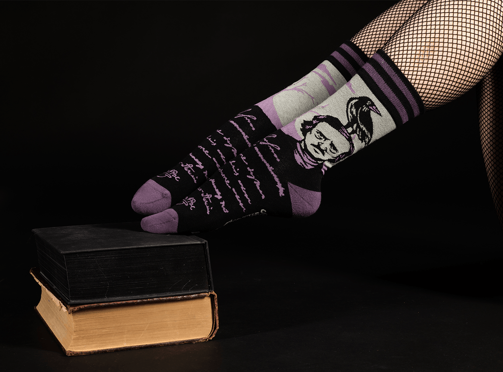 The Raven Poe Crew Socks - ResirWrecked Costumes