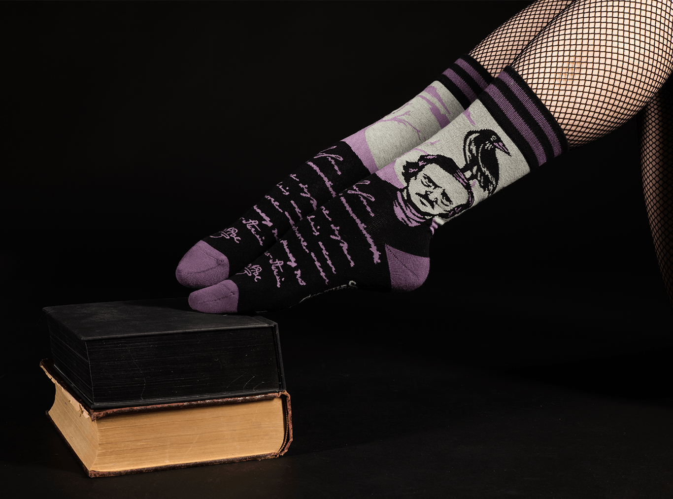 The Raven Poe Crew Socks - ResirWrecked Costumes