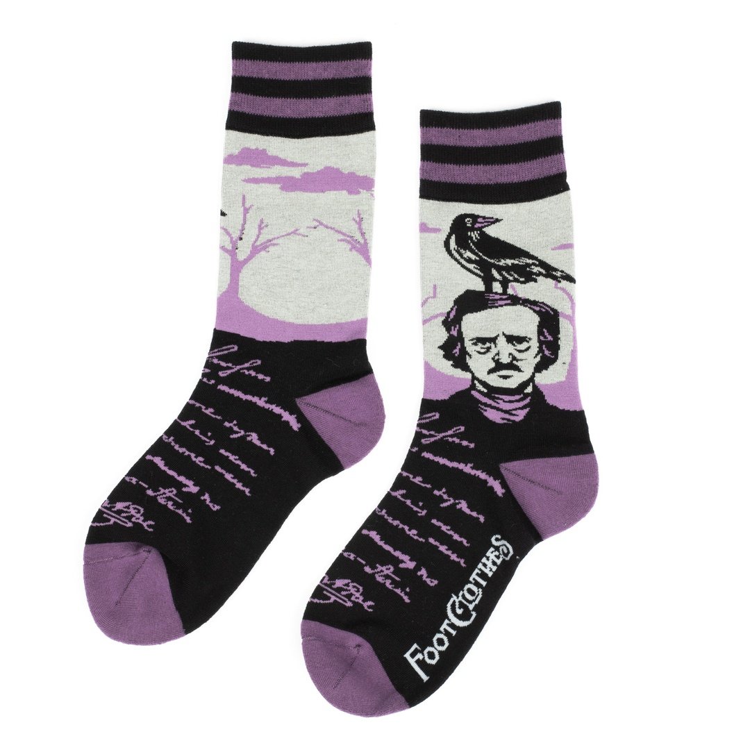 The Raven Poe Crew Socks - ResirWrecked Costumes