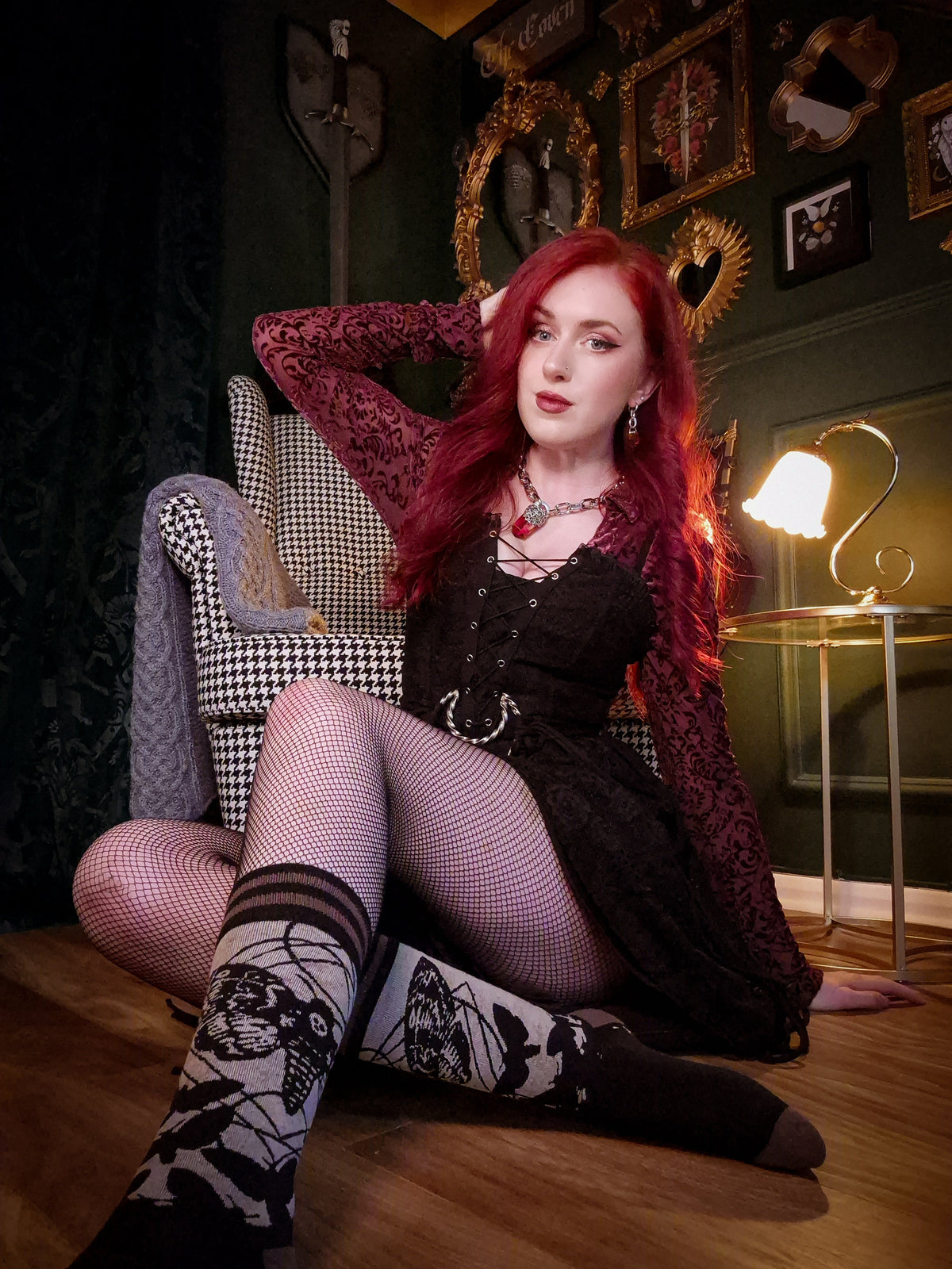 Death's Head Hawkmoth Crew Socks - ResirWrecked Costumes