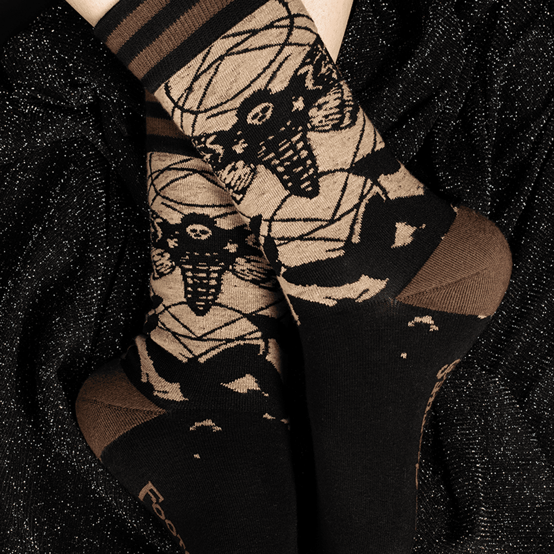 Death's Head Hawkmoth Crew Socks - ResirWrecked Costumes