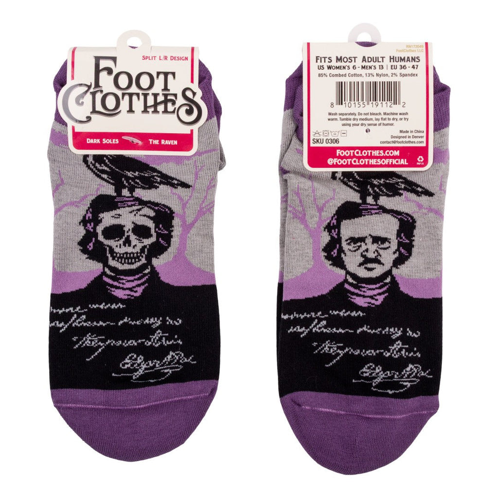 The Raven Poe Ankle Socks - ResirWrecked Costumes