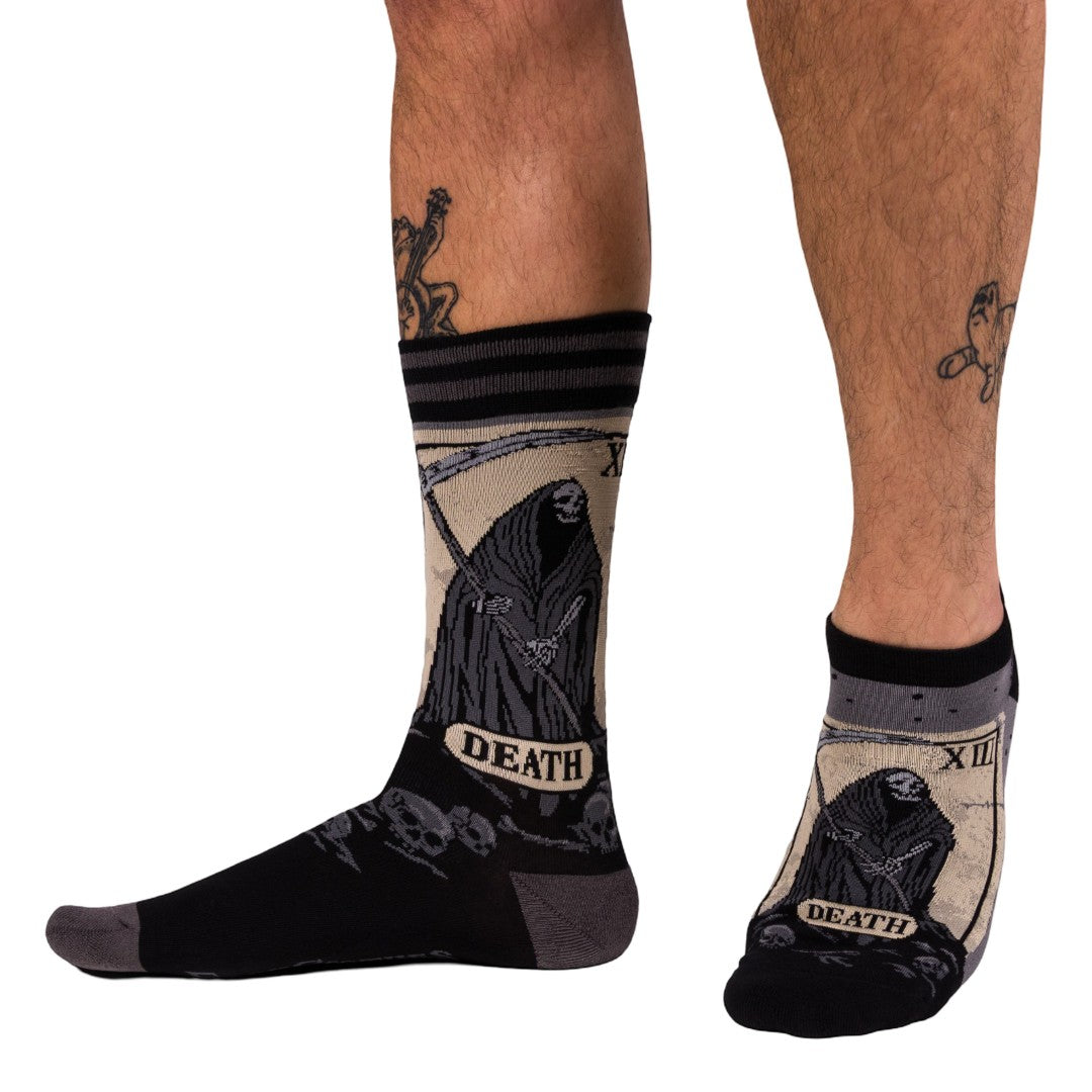 Death Tarot Card Ankle and Crew Sock Pack | 2 Designs - ResirWrecked Costumes