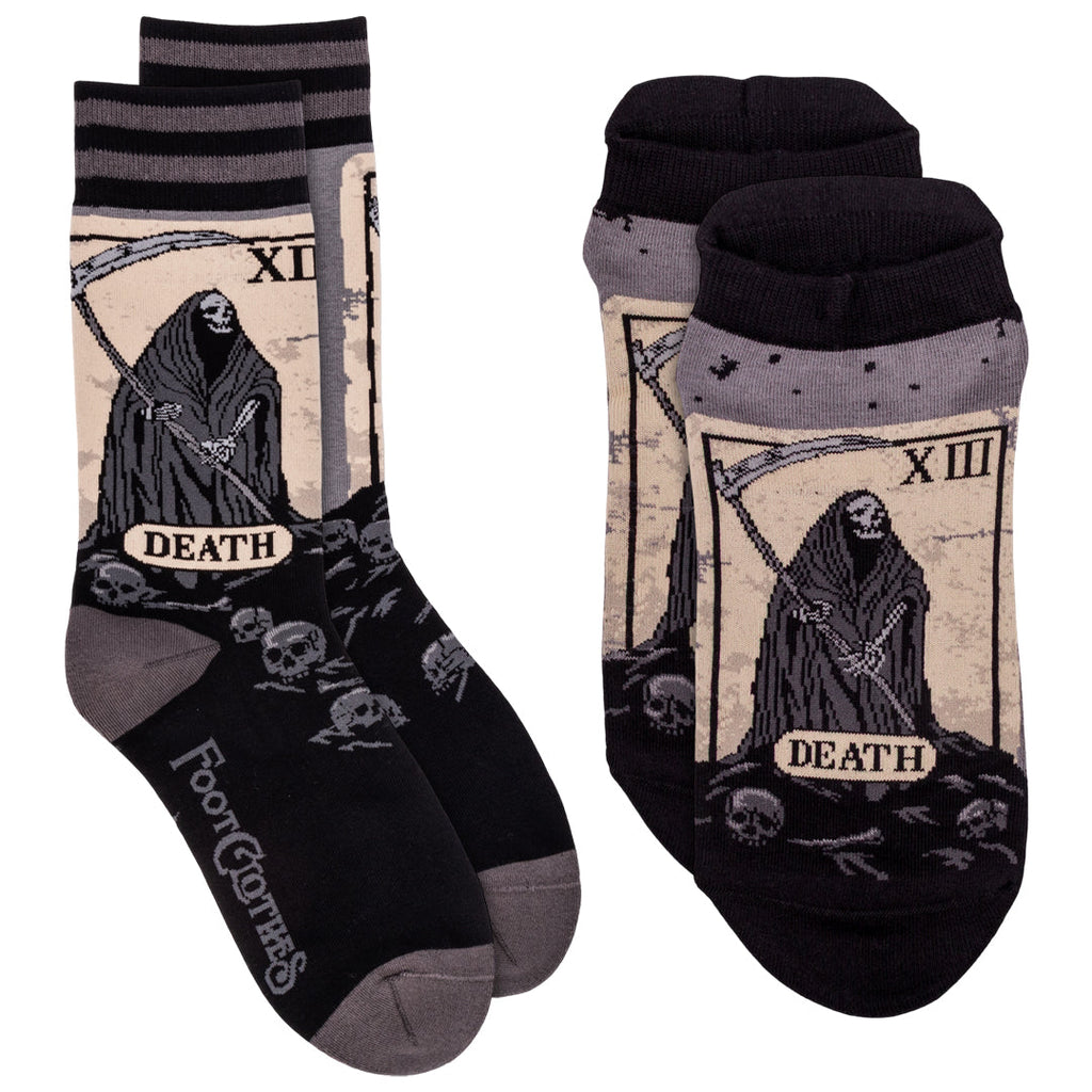 Death Tarot Card ankle and crew sock pack.