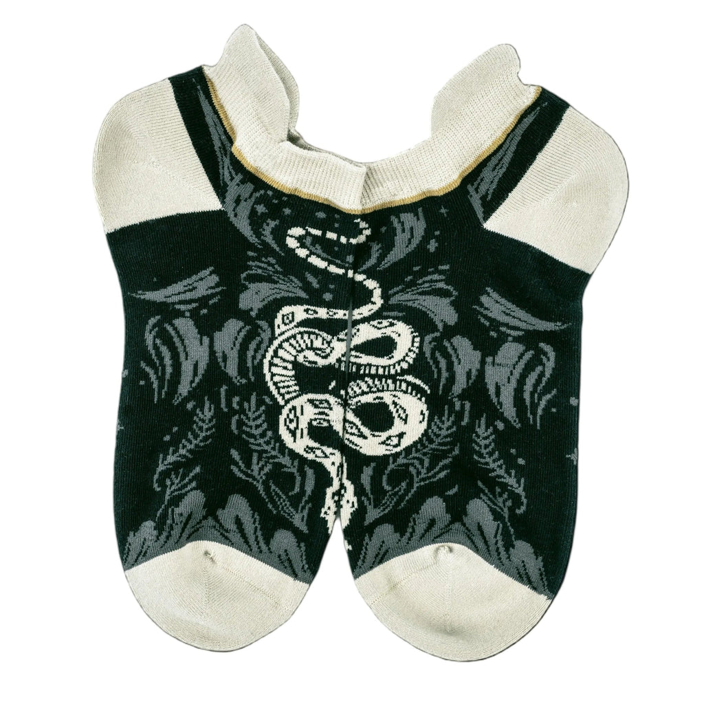 Danger Noodle snake ankle socks.