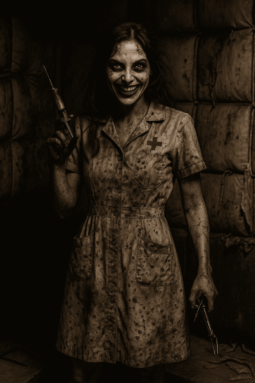 Demented Nurse Dress – Asylum Edition image 0Nurse Costume dress – Demented Nurse Dress “Asylum Edition”