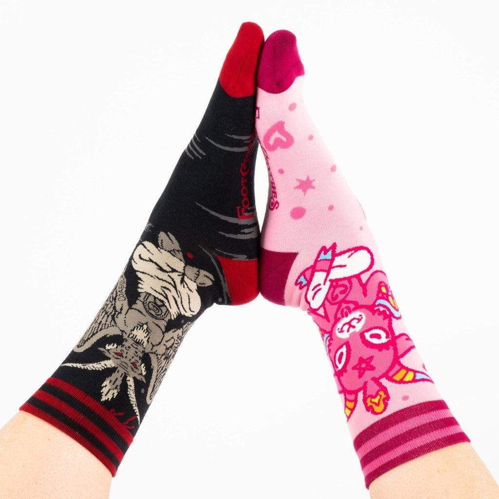 Evil AF Baphomet Crew Socks - ResirWrecked Costumes