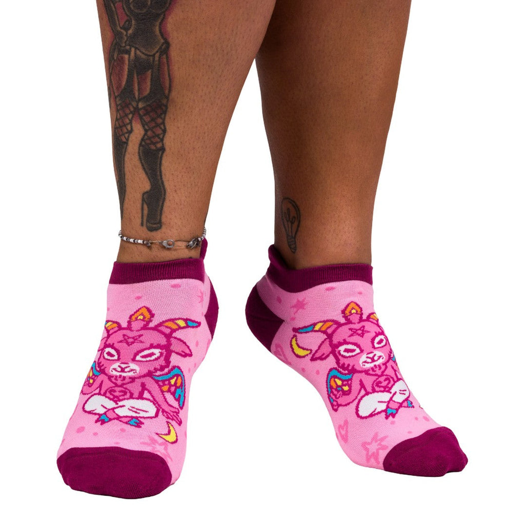 Cute Baphomet Ankle Socks - ResirWrecked Costumes