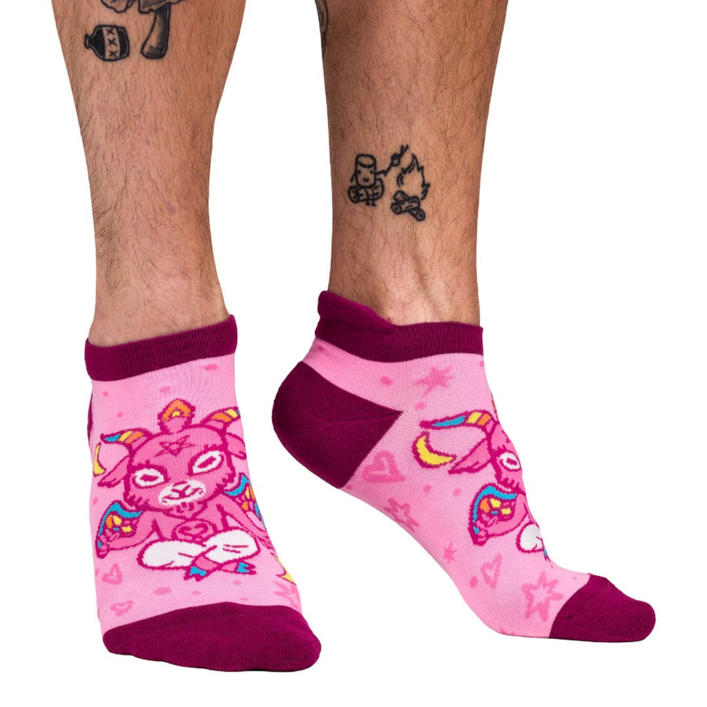 Cute Baphomet Ankle Socks - ResirWrecked Costumes