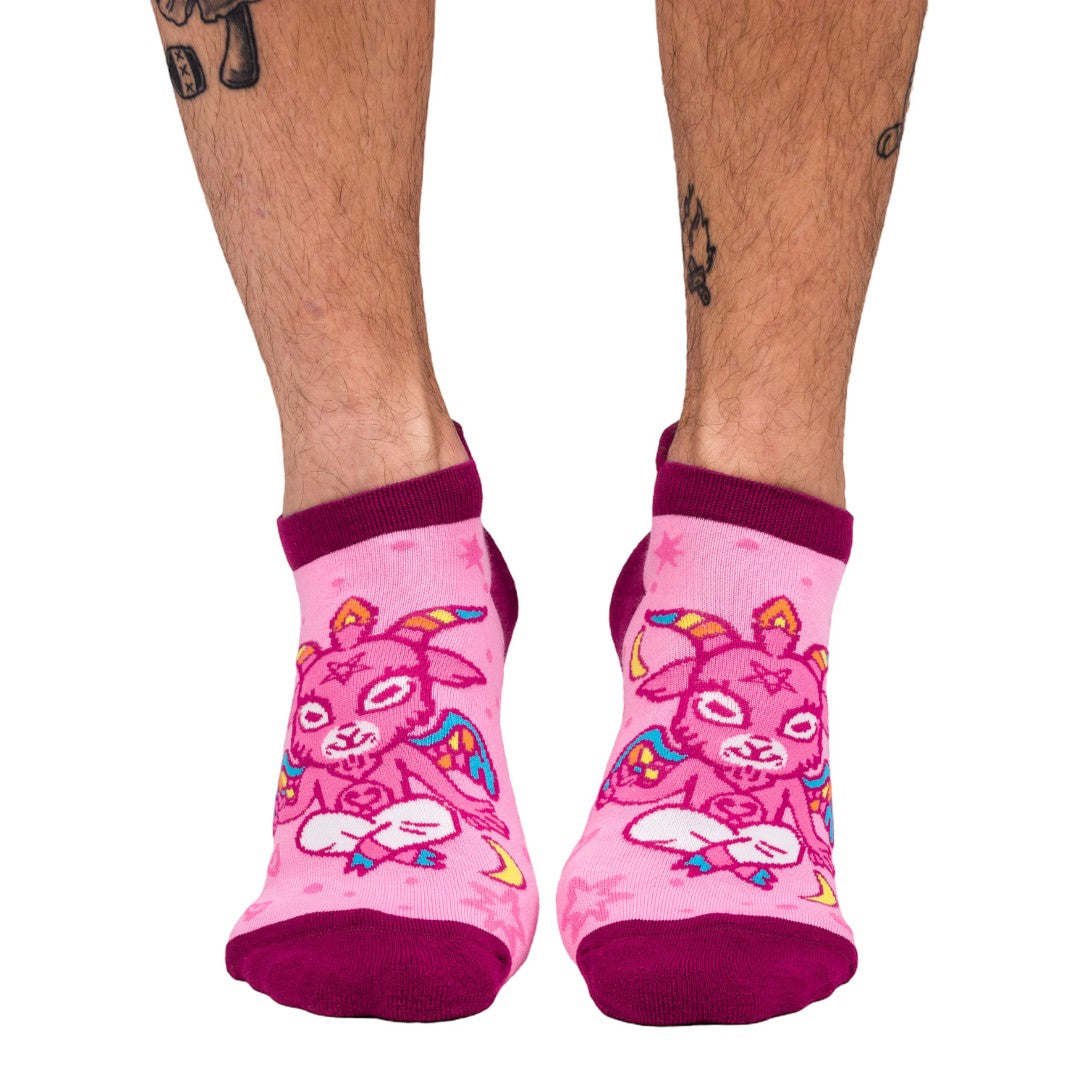 Cute Baphomet Ankle Socks - ResirWrecked Costumes