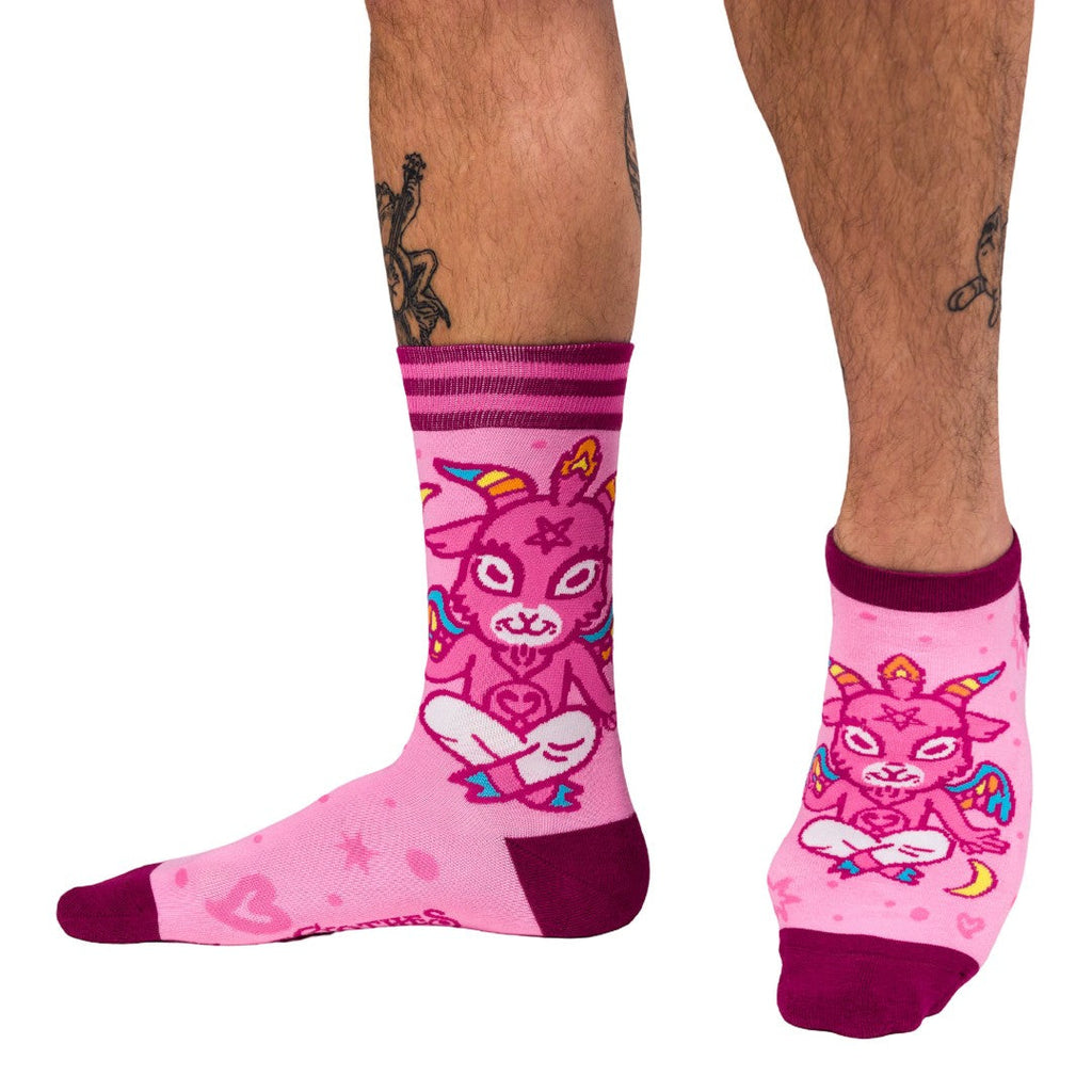 Cute Baphomet Ankle and Crew Sock Pack | 2 Designs - ResirWrecked Costumes