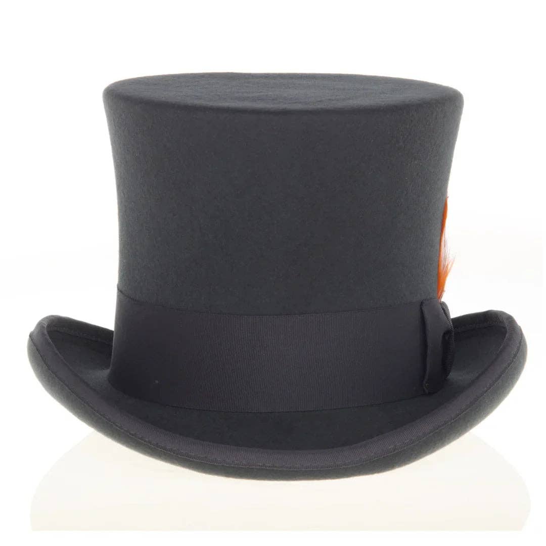 Charcoal Wool Top Hat - ResirWrecked Costumes