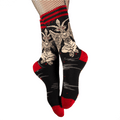 Evil AF Baphomet crew socks.