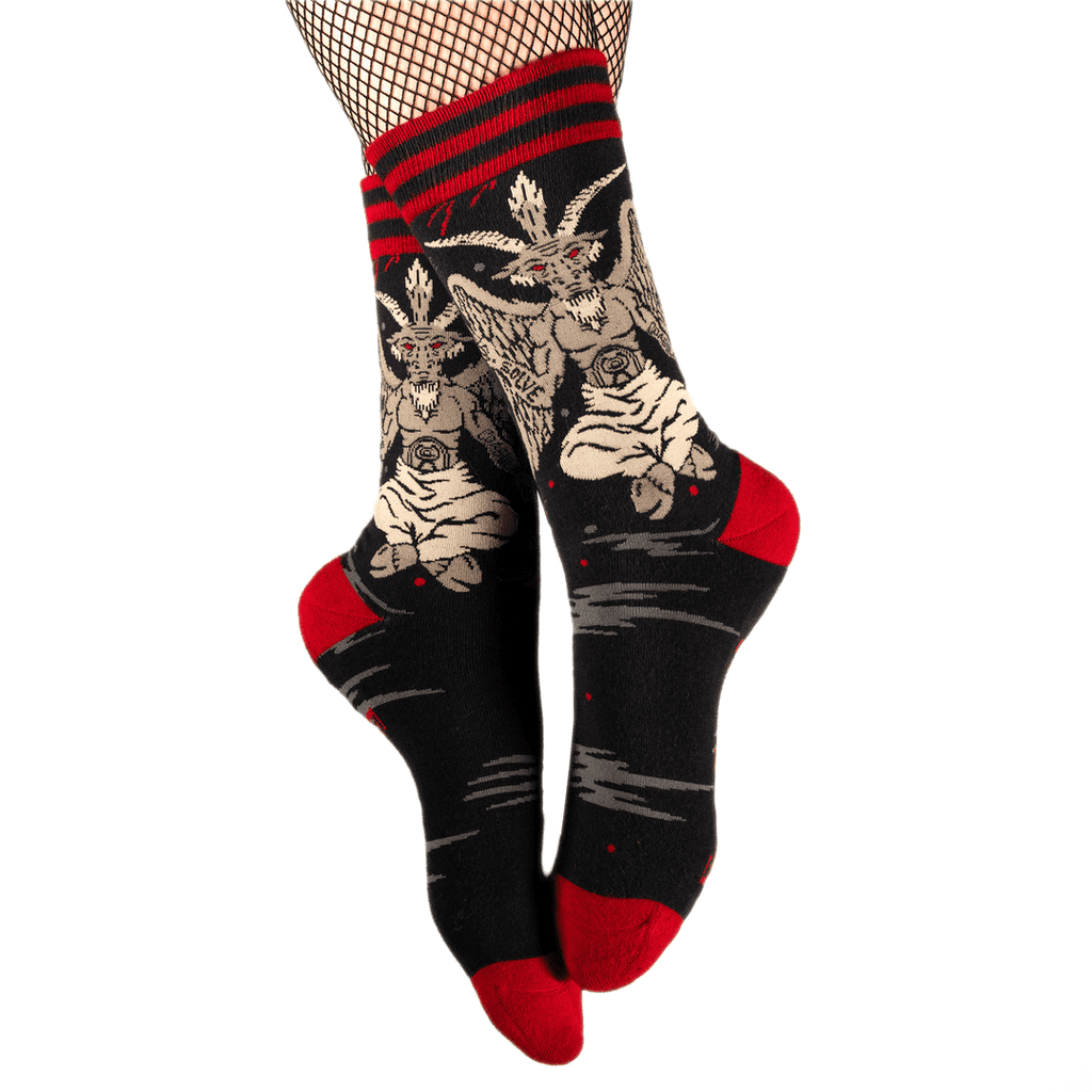 Evil Baphomet Ankle and Crew Sock Pack | 2 Designs - ResirWrecked Costumes
