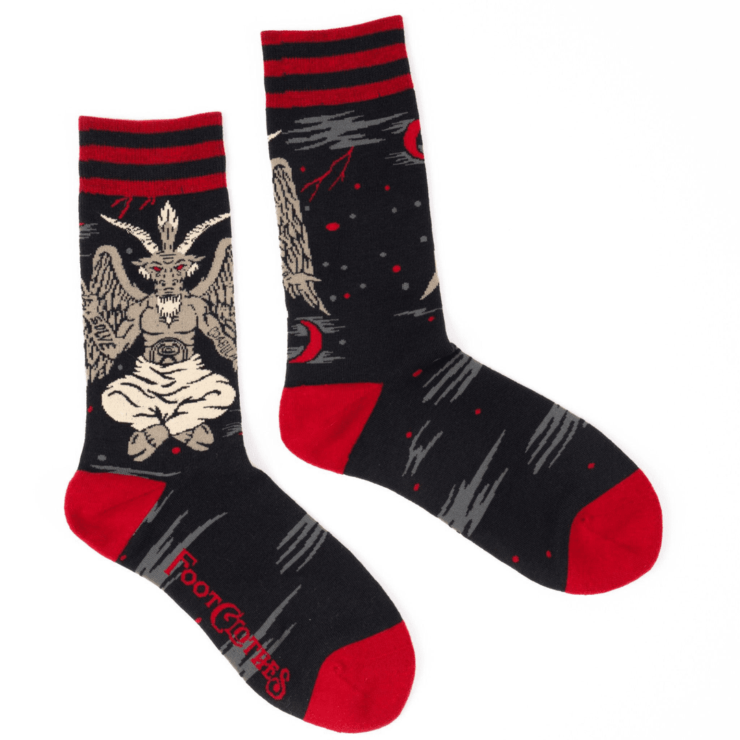 Evil Baphomet Ankle and Crew Sock Pack | 2 Designs - ResirWrecked Costumes