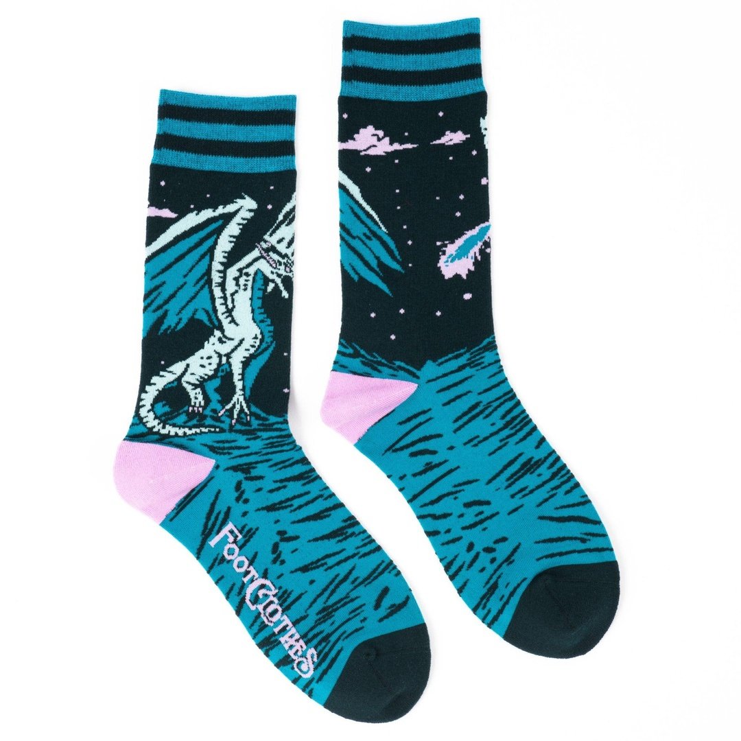 Evil AF Dragon crew socks.