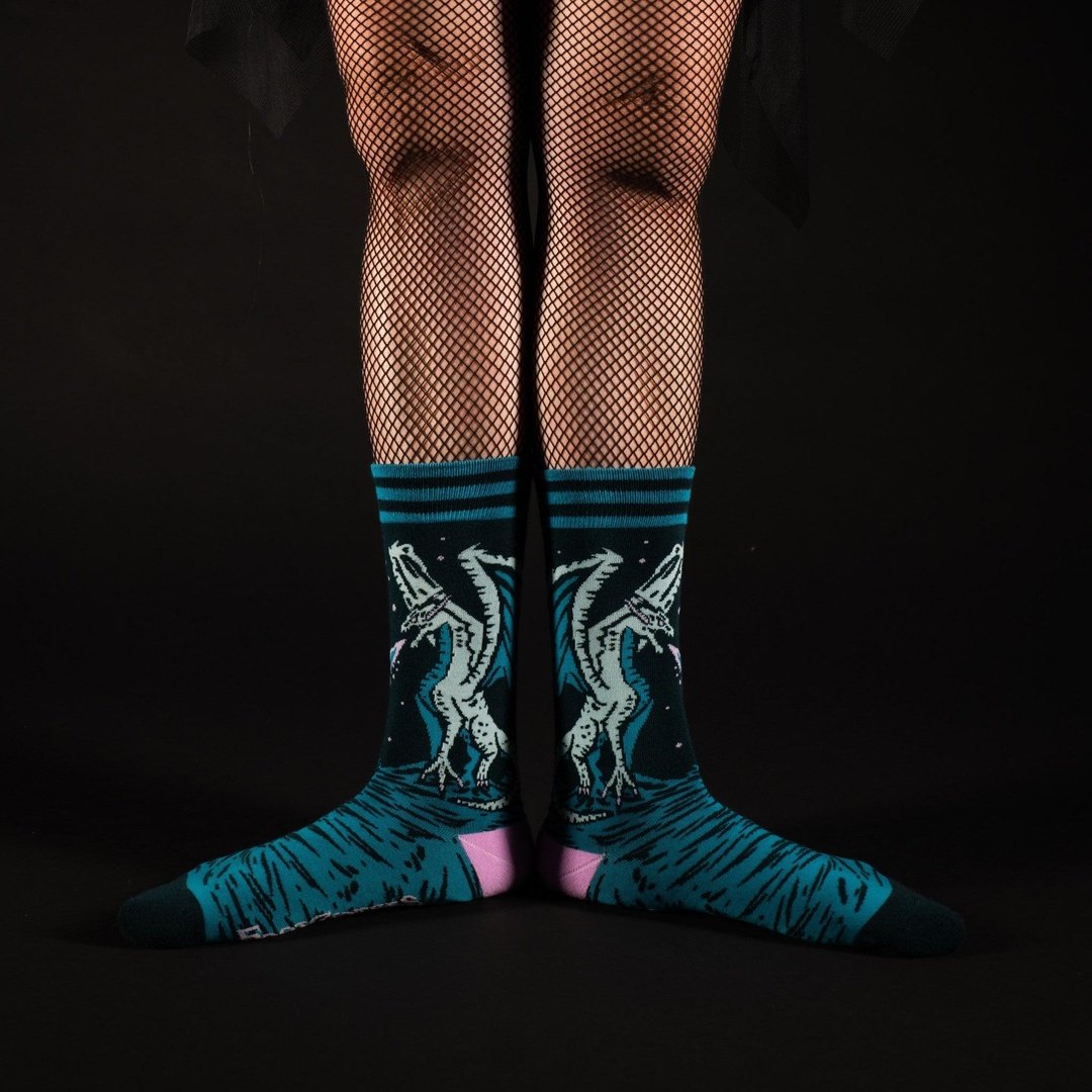 Evil AF Dragon Crew Socks - ResirWrecked Costumes