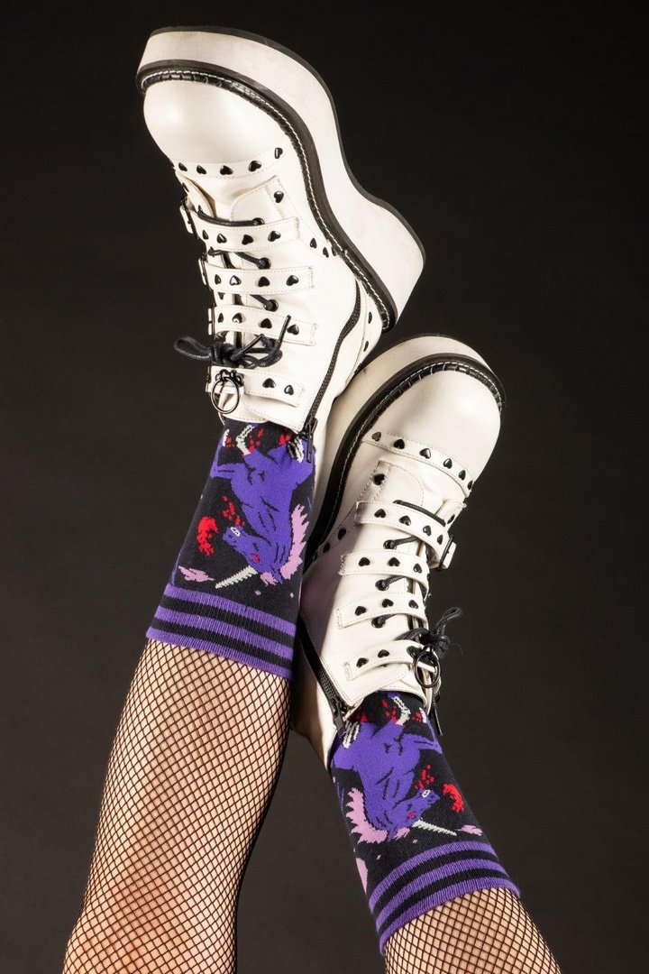 Evil AF Unicorn Crew Socks - ResirWrecked Costumes