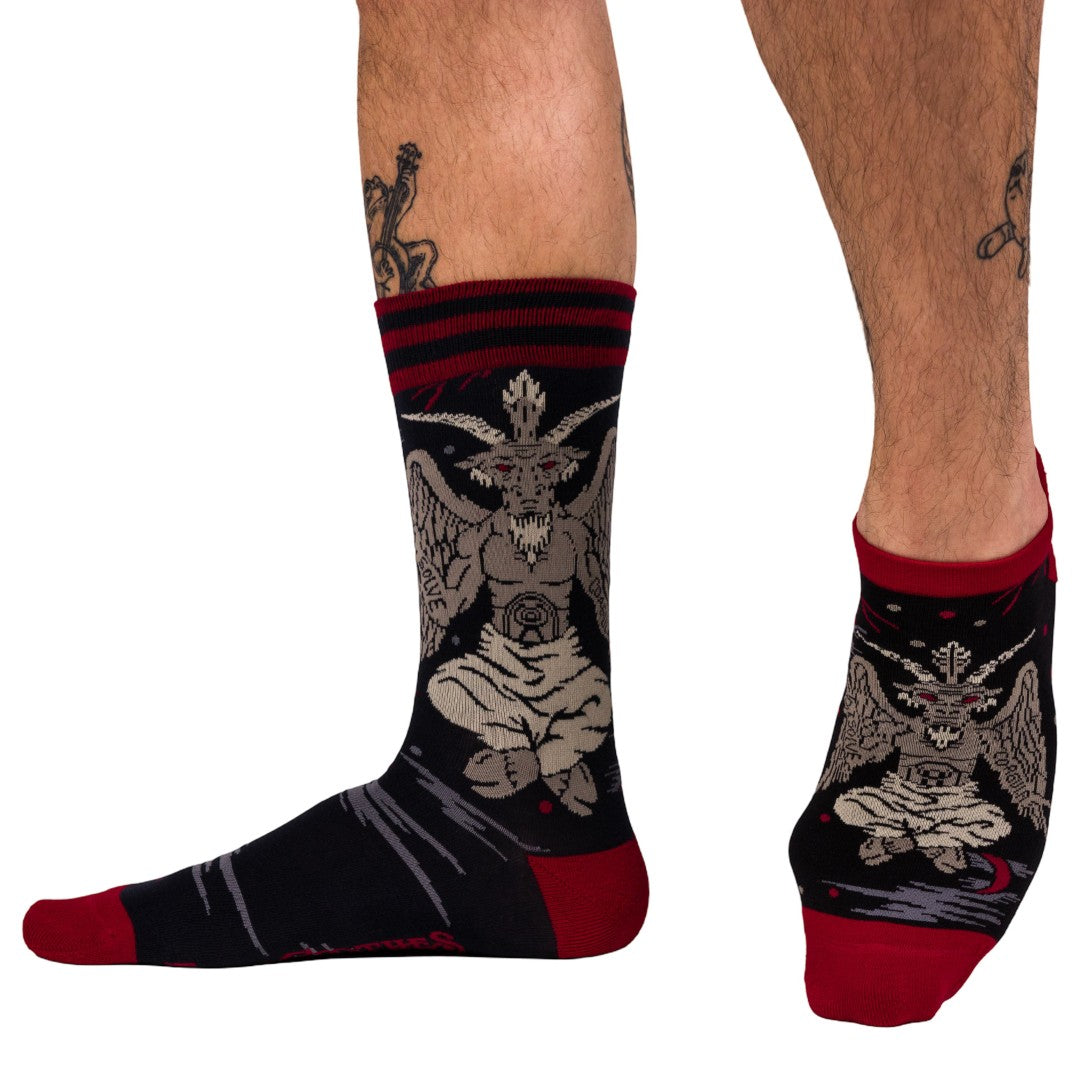 Evil Baphomet Ankle and Crew Sock Pack | 2 Designs - ResirWrecked Costumes