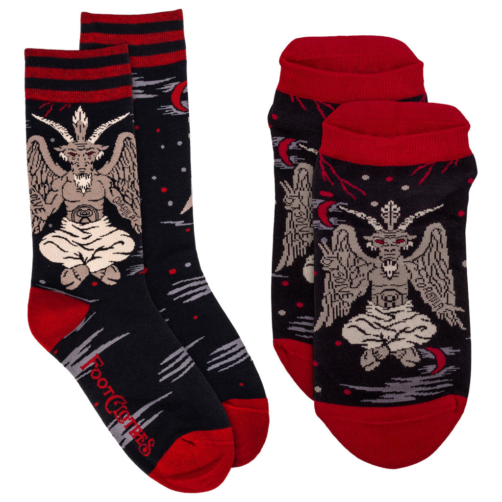 Evil Baphomet ankle and crew sock pack.