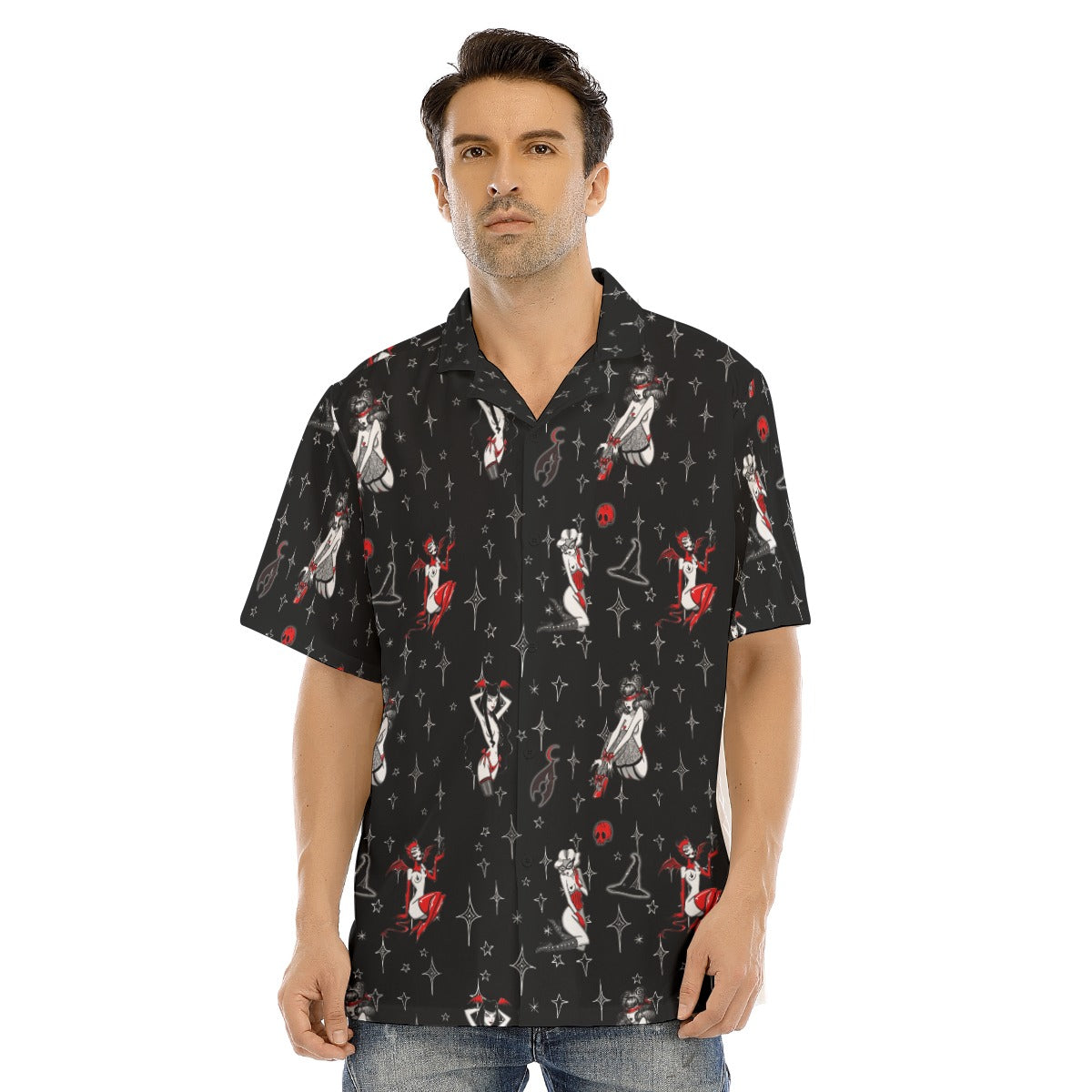 Gothic Cuties Pinups Artist Series Button-Up Shirt - ResirWrecked Costumes