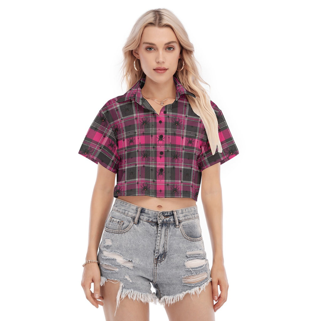On Wednesdays We Wear Spiders Cropped Shirt