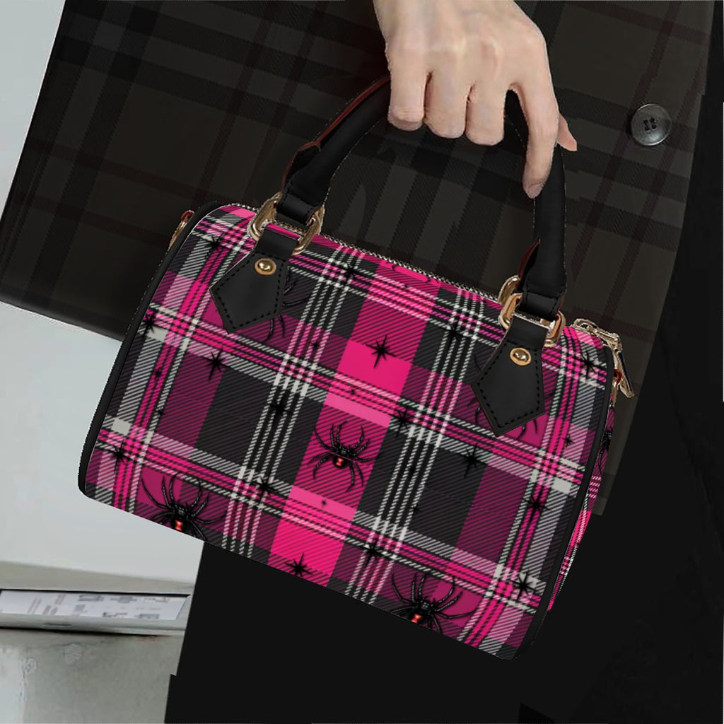 On Wednesdays We Wear Spiders Barrel Handbag