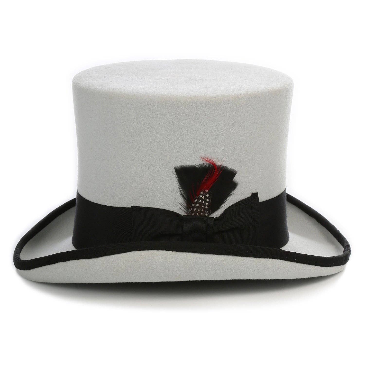 Premium Grey with Black Wool Top Hat - ResirWrecked Costumes