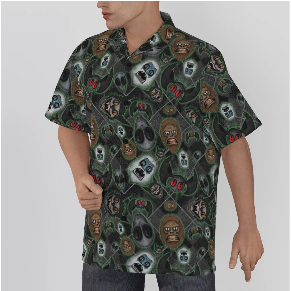 Creeptoons Cryptid Cabana Artist Series Button-Up Shirt - ResirWrecked Costumes