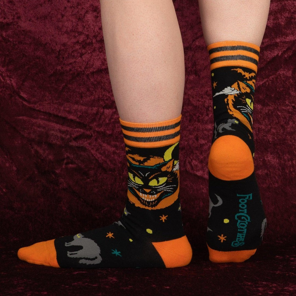 Vintage Black Cat Crew Socks - ResirWrecked Costumes