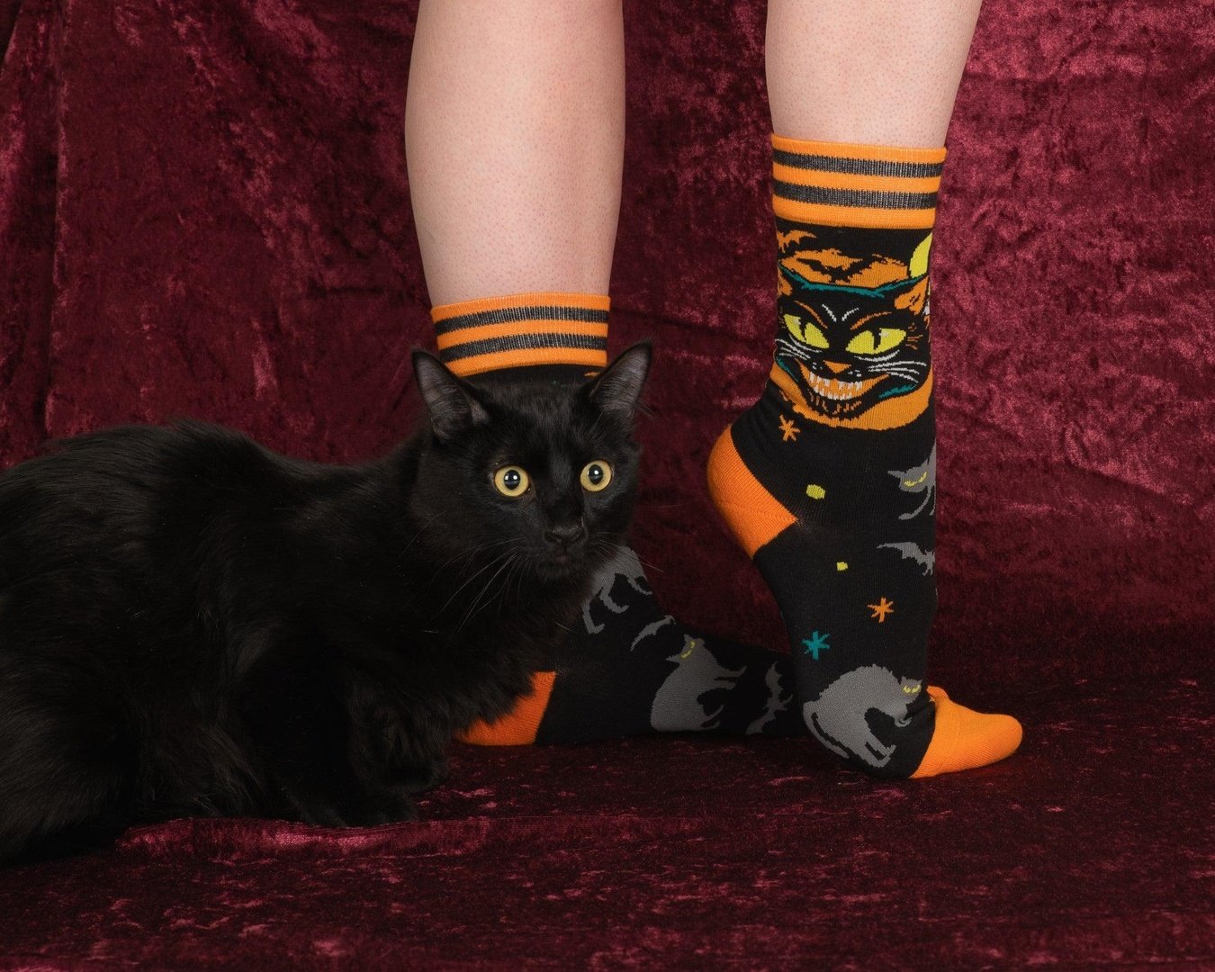 Vintage Black Cat Crew Socks - ResirWrecked Costumes