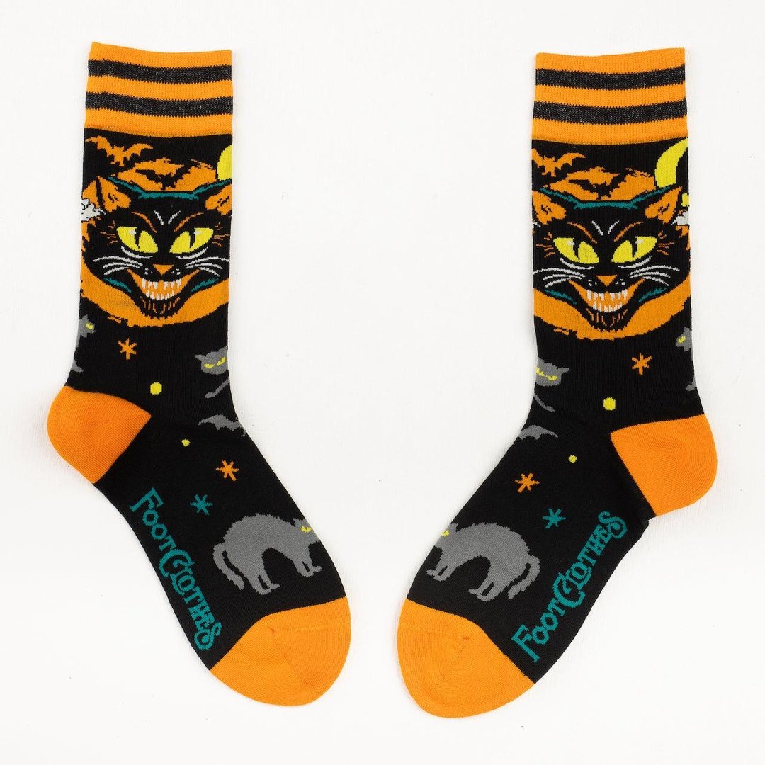 Vintage Black Cat Crew Socks - ResirWrecked Costumes
