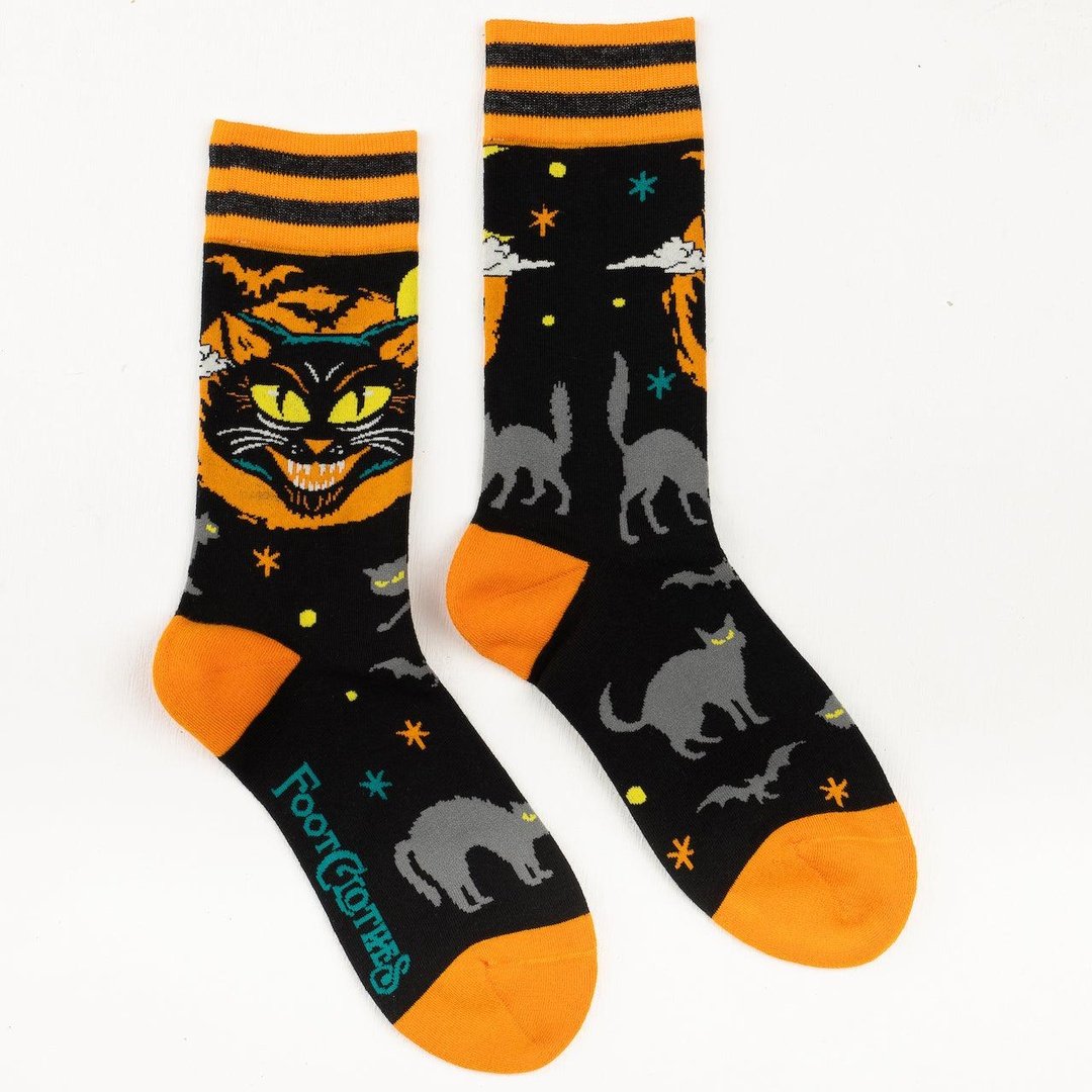 Vintage Black Cat Crew Socks - ResirWrecked Costumes