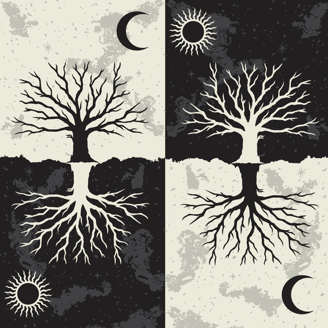 As Above So Below Tree Knee High Socks - ResirWrecked Costumes