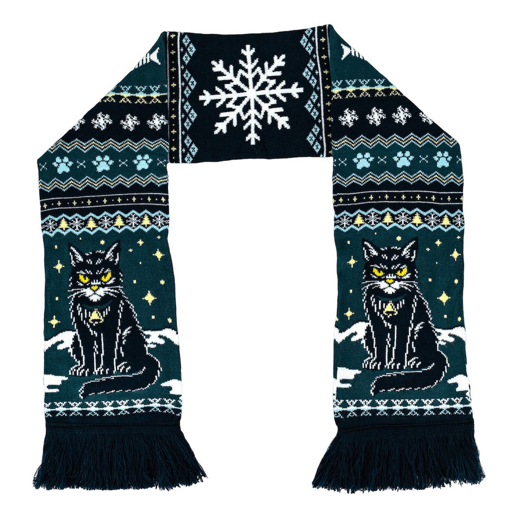 Yule Cat holiday scarf.