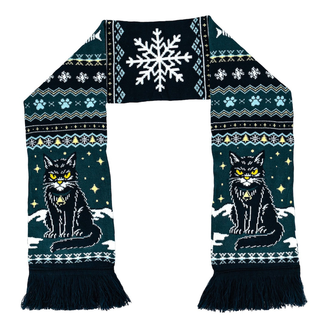 Yule Cat holiday scarf.