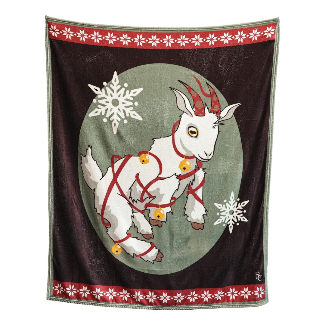 Yule Goat plush blanket.