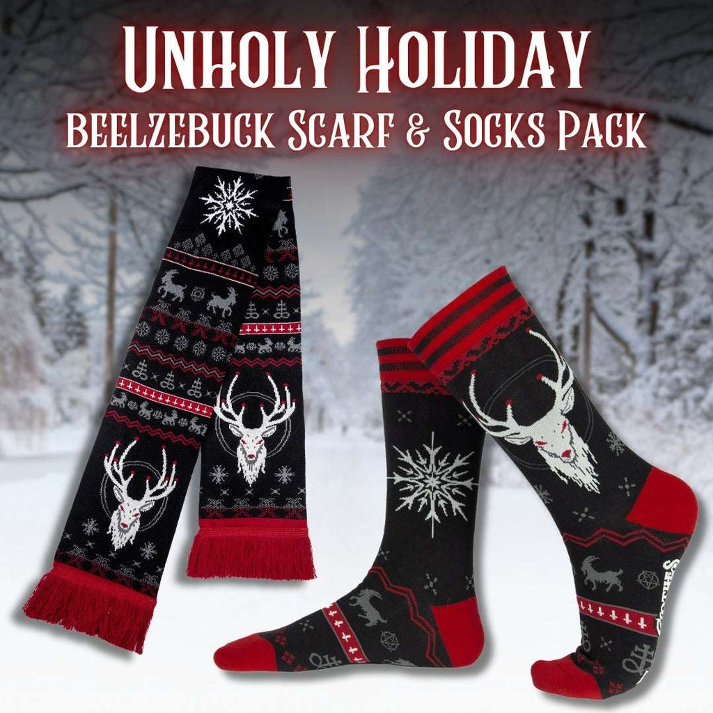 Beelzebuck socks and scarf gift pack.