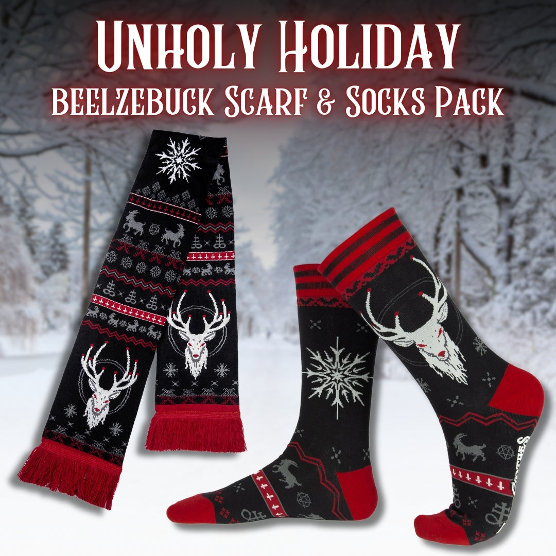 LIMITED Beelzebuck Socks and Scarf Gift Pack - ResirWrecked Costumes