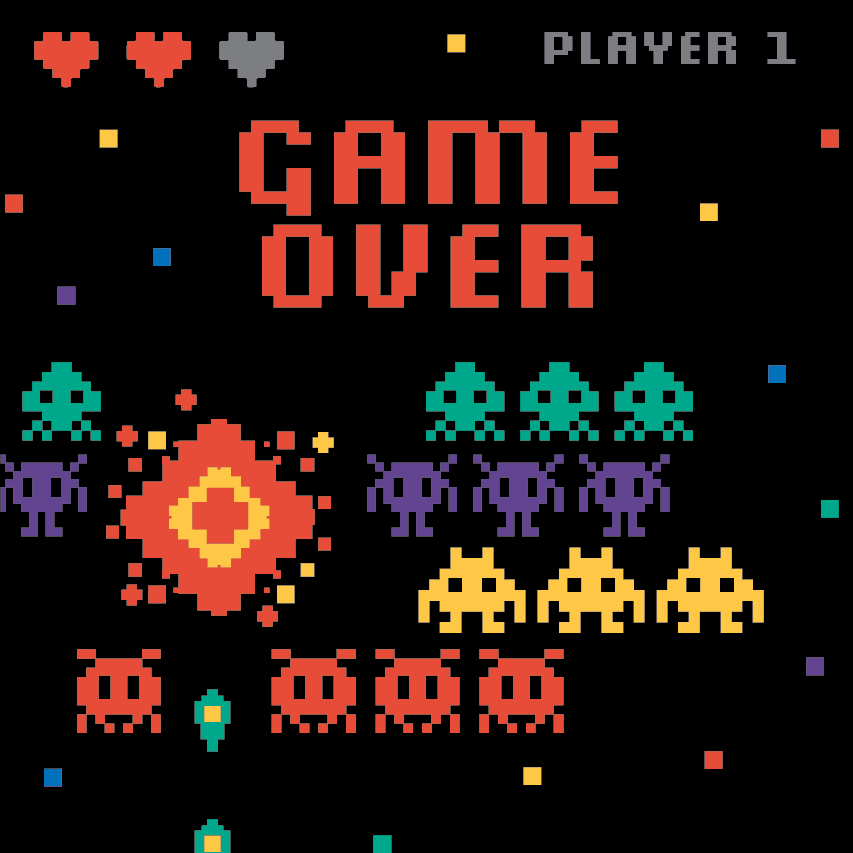 Game Over 80s Video Game Crew Socks - ResirWrecked Costumes