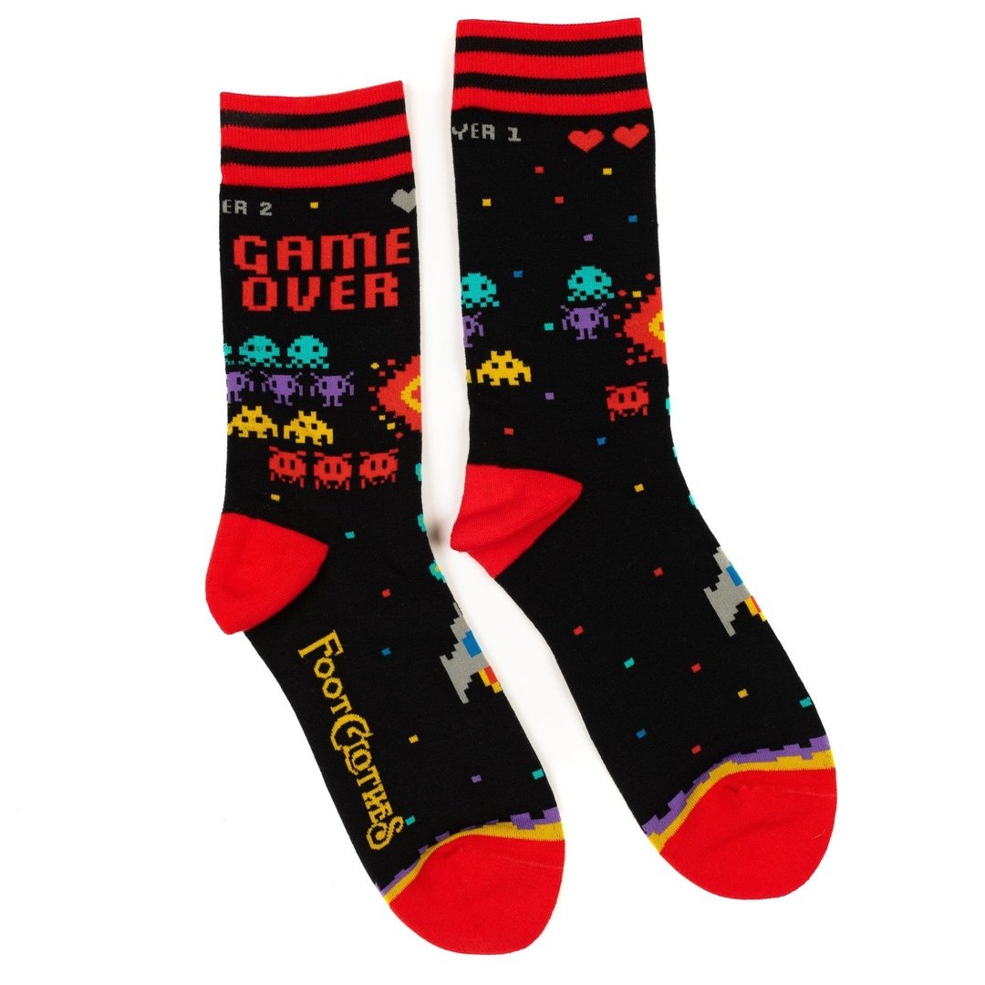 Game Over 80s Video Game Crew Socks - ResirWrecked Costumes